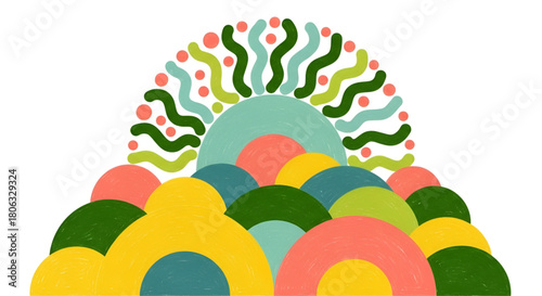 Abstract colorful illustration art design background modern graphic