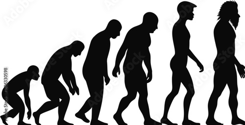 human body shapes silhouettes front view, from underweight to overweight, weight and health concept vector