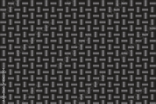 Black and white seamless pattern background with textured metallic grid and industrial mesh design