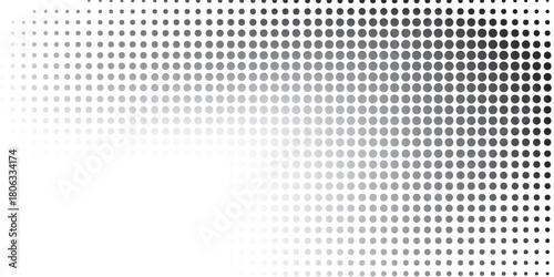 Black-white gradient halftone dots background. Pop art in vector illustration for your creative design. eps 10