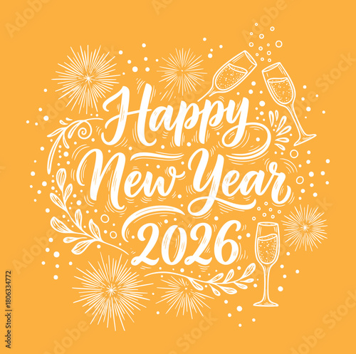 happy new year typography