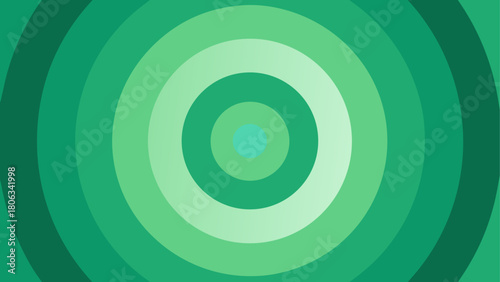 Circles in shades of green and blue concentric design