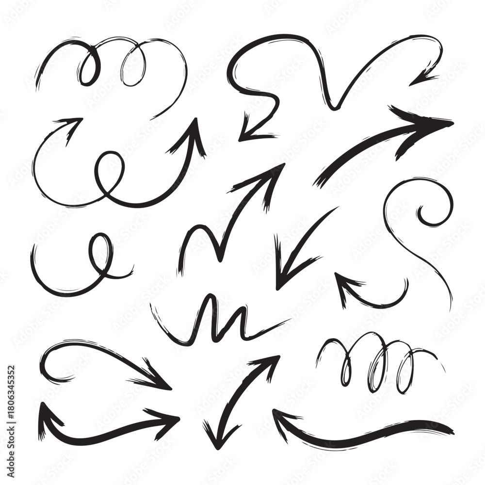 Obraz premium Arrow vector line