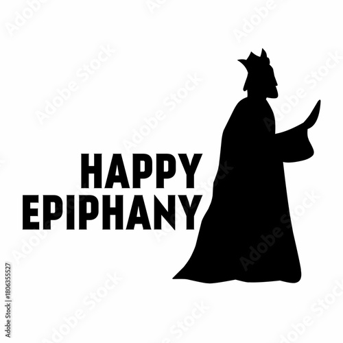 Happy Epiphany Day Template, Flat Cartoon Illustration, with Los Reyes Magos, Christian Celebration for Faith in the Divinity of Jesus Since His Coming to the World. Cartoon vector illustration templa