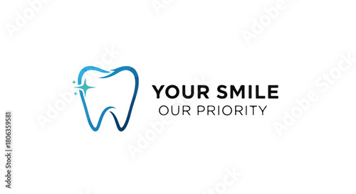 Logo Dental Care Clinic Logo Vector – Tooth Icon, Dentist Clinic & Oral Health Symbol