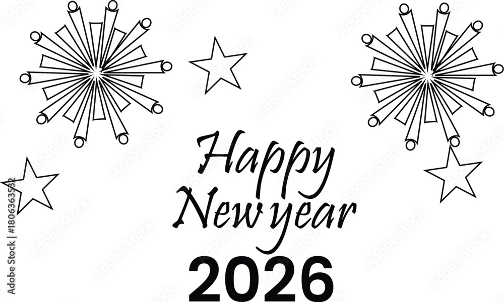 Obraz premium Happy new year 2026
