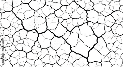 Cracked, surface, illustration, pattern, with, dried, earth, texture, fracture, stress, material, vector, content, geological, abstract, artwork, polygonal, silhouette, broken, irregular, design, line