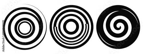 2026 celebration swirl silhouette illustration, happy New Year 2026 vector icon set collection