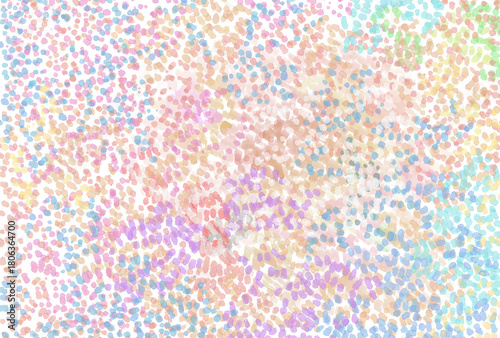 カラフルな水彩・油絵の具・パステルカラーの点描画風抽象背景