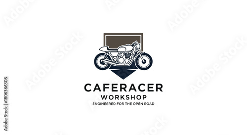 Cafe Racer Motorcycle Logo Vector – Vintage Bike Emblem for Garage & Biker Community