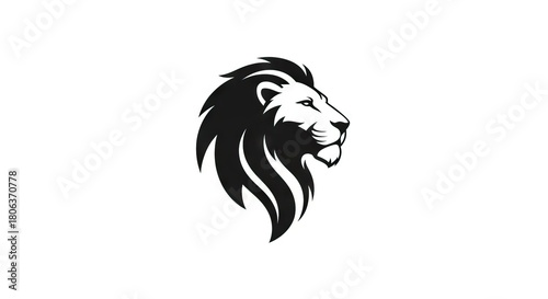 Wallpaper Mural A blackandwhite lion head illustration Torontodigital.ca