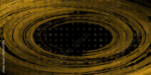 Black and yellow abstract background with brushstroke and halftone style simple art. Illustrations vector modern design nice soft dotted circle dark