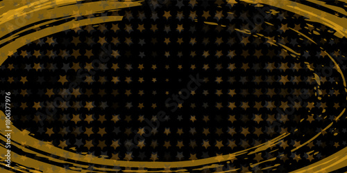 Black and yellow abstract background with brushstroke and halftone style simple art. Illustrations vector modern design nice soft dotted circle