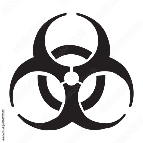 Biohazard symbol, a warning sign for dangerous materials