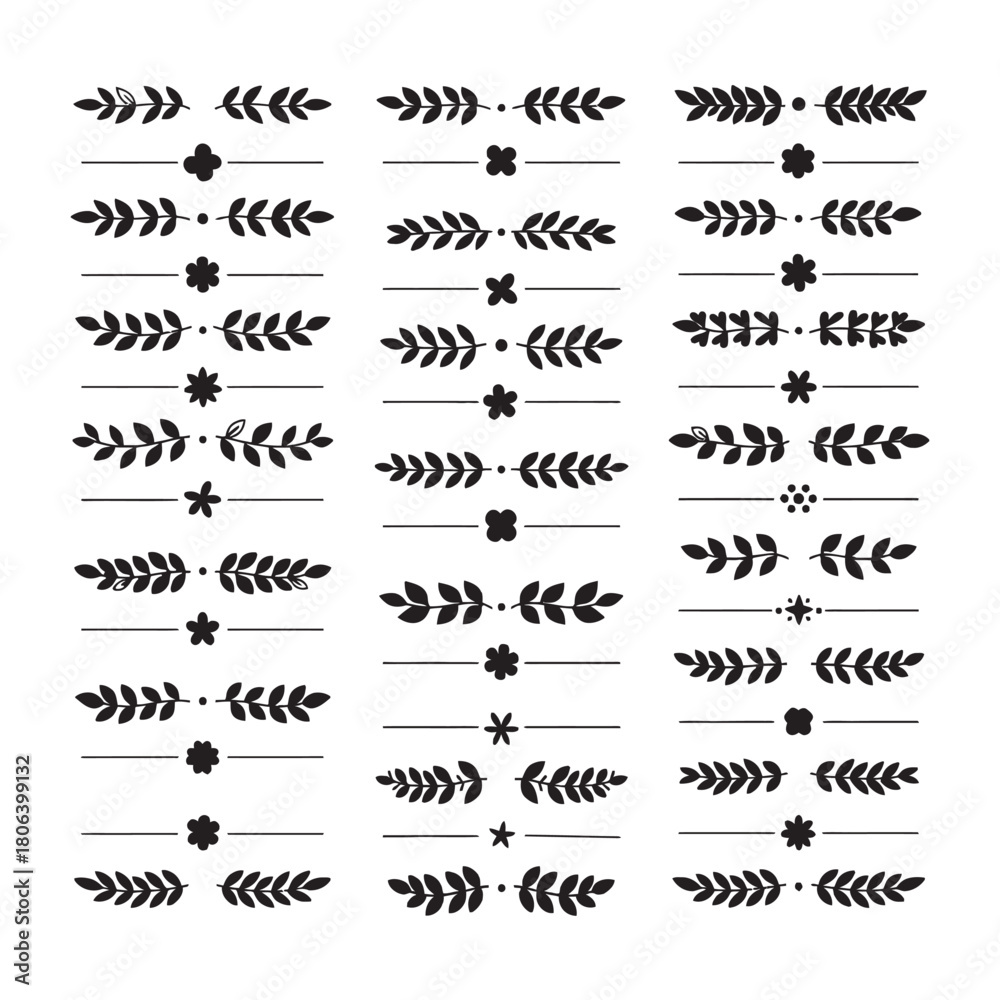 Fototapeta premium vector set of calligraphic design elements
