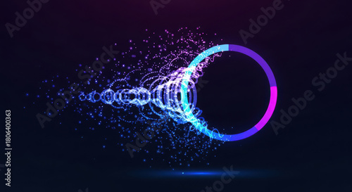 Futuristic sound wave data visualization. abstract digital technology concept