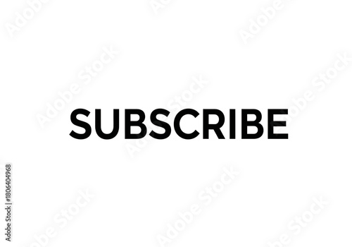 White outline subscribe text call to action graphic for videos