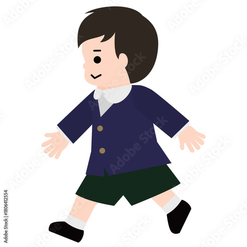 歩いている男の子