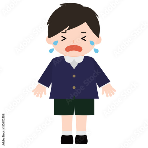 泣いている男の子