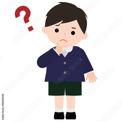 疑問を持つ男の子