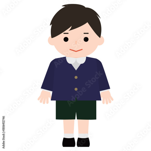 制服姿の男の子