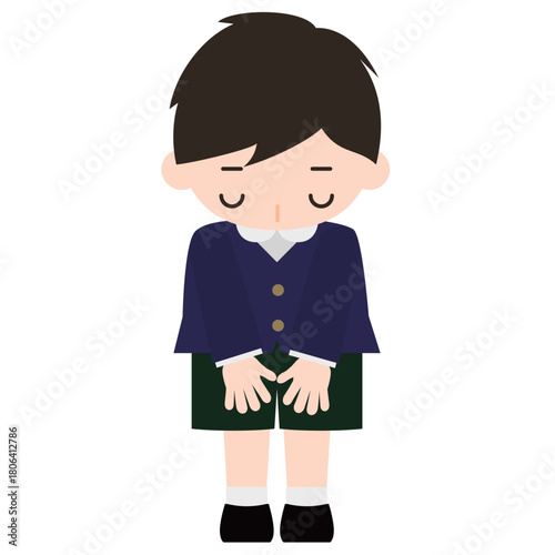 お辞儀をする男の子