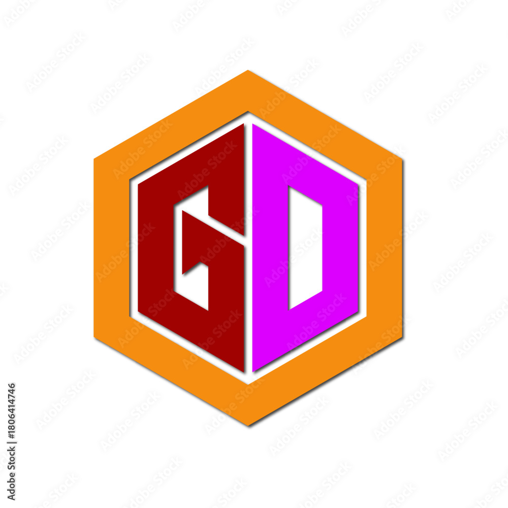 Fototapeta premium Web line modern color full letter logo design