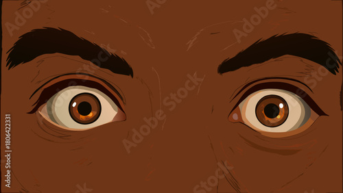 Alarmed Male Eyes Showing Shock and Fear