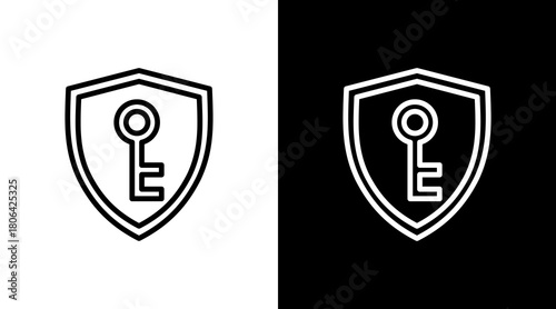 Vpn Shield  White Icon Set Design