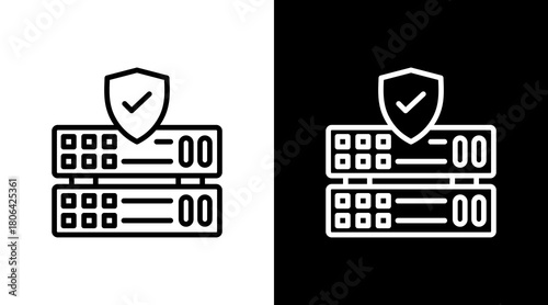 Ddos Protection  White Icon Set Design