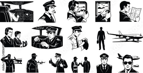 Pilot, Aviation, Airplane, Flight, Aircraft, Cockpit, Professional, Uniform, Travel, Air, Control, Airport.