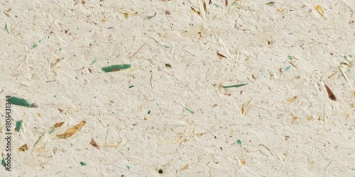 Natural textured paper made from recycled materials and fibers