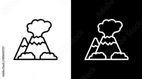 Volcano  White Icon Set Design