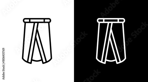 Sarong  White Icon Set Design