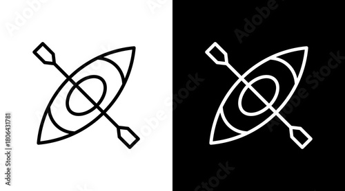 Canoe  White Icon Set Design