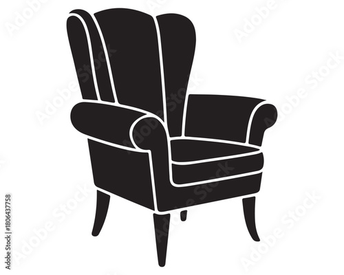 black leather chair,black leather armchair