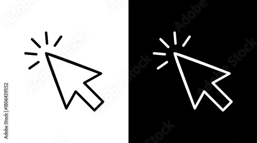 Mouse Click  White Icon Set Design