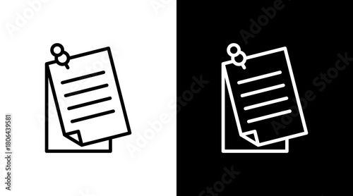 Sticky Notes  White Icon Set Design