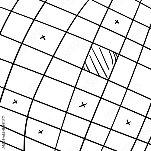 Tiles or checkered playing surface, a pattern where there are marked squares.