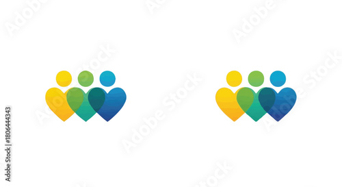 Connected Hearts Togetherness and Unity in Diverse Community Illustration Design