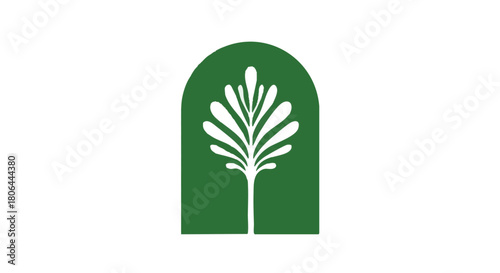 Simple elegant tree logo design vector illustration nature concept