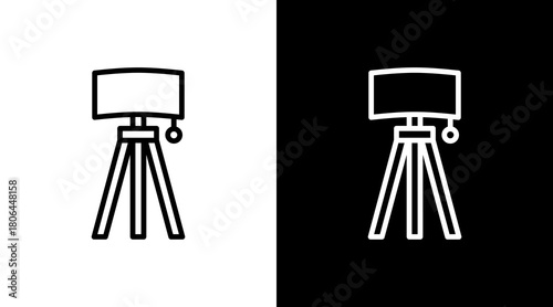 Floor Lamp  White Icon Set Design