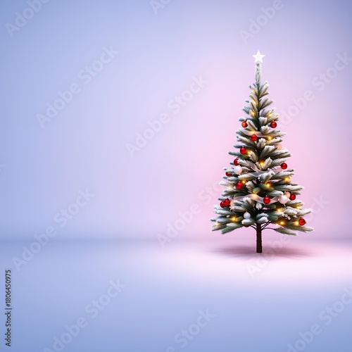 Minimalist christmas celebration atmosphere in united states featuring lonely christmas tree on clean white christmas background holiday background winter christmas design decoration merry celebration