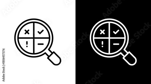 Swot Analysis  White Icon Set Design