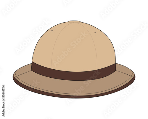 black hat isolated on white background vintage fashion accessory