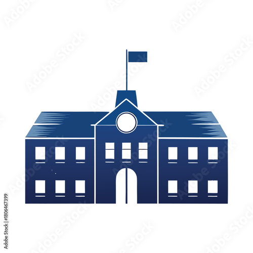 Beacon of Knowledge: A dignified university building stands tall against a plain background, its architectural splendor hinting at the pursuit of wisdom.