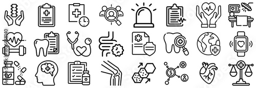Diverse Medical and Healthcare Icons Collection