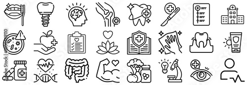 Medical and Health Icons Collection A Visual Guide to Wellness