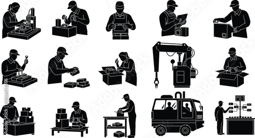 industry, manufacturing, automation, workers, machinery, robotics, factory, production, labor, technology, assembly, logistics, engineering, equipment, process