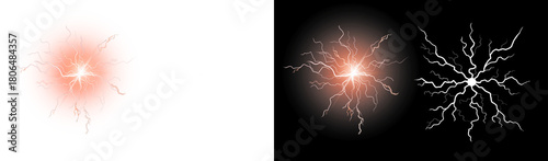 PNG image of Lightning energy burst effect overlay PNG transparent background power